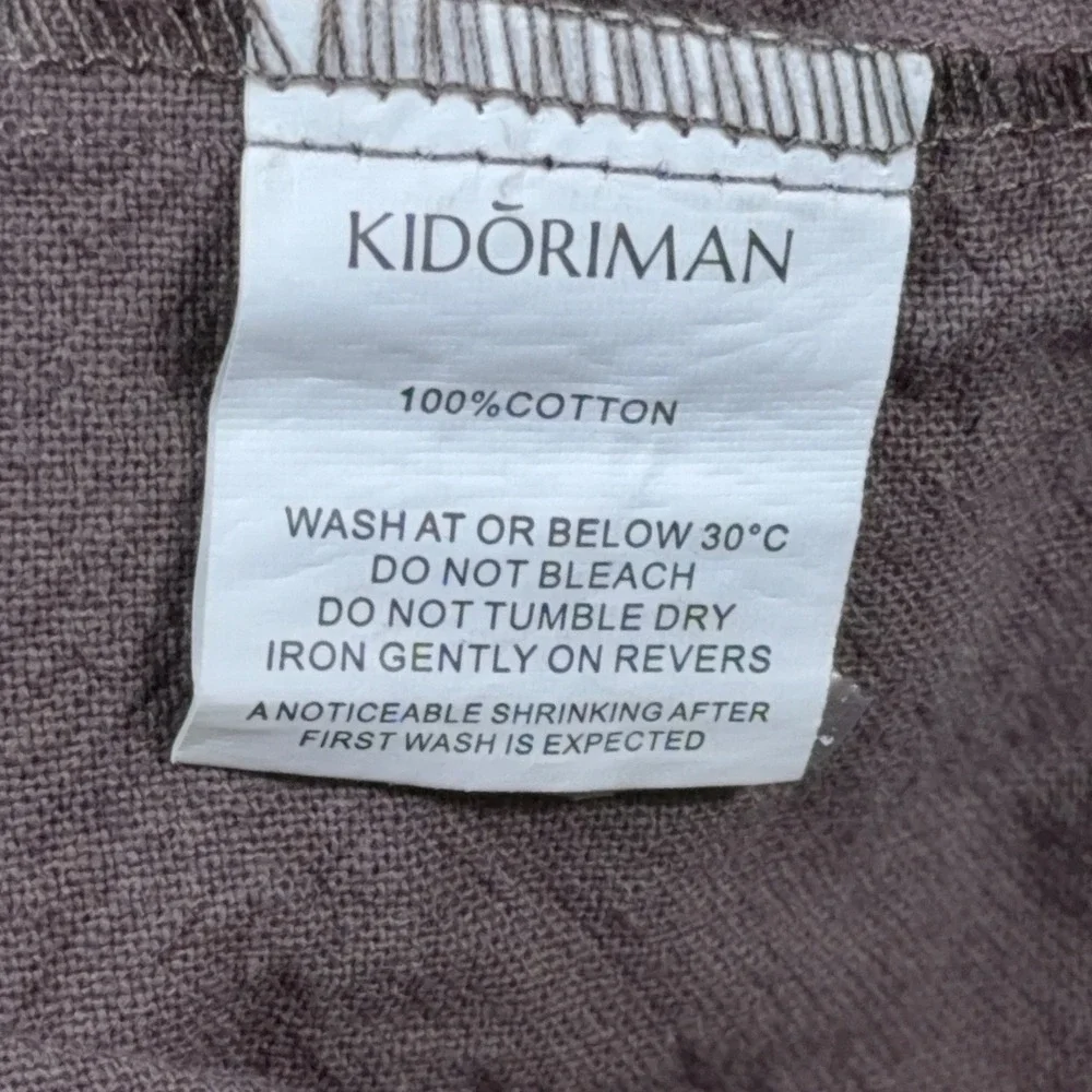 Kidoriman Mens XL Brown Cotton Jogger Pants Elastic Waist Drawstring Tapered NWT